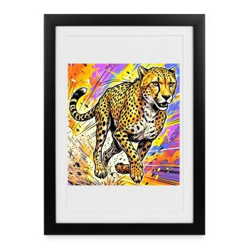 cheetah - Framed poster (27 × 37 cm) - black - Front