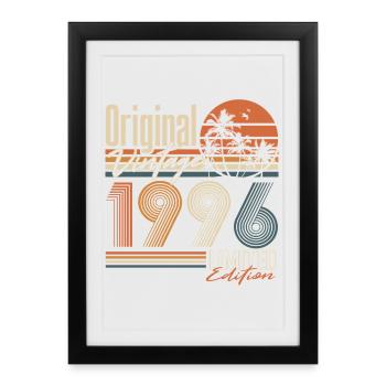 1996 Vintage Vintage Birthday Gift Retro - Framed poster (27 × 37 cm) - black - Front
