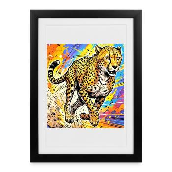 cheetah - Framed poster (27 × 37 cm) - black - Front