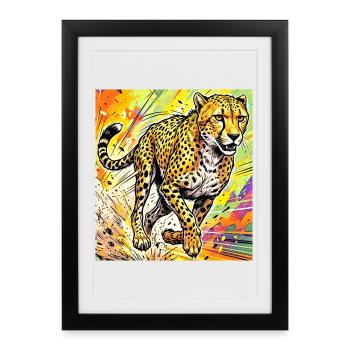 cheetah - Framed poster (27 × 37 cm) - black - Front