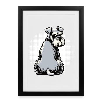 Schnauzer Giant Schnauzer Schnauzer Owner - Framed poster (27 × 37 cm) - black - Front