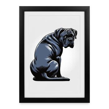 Canne Corso Cane Corsos Corso Hélic Corso Propriétaire - Affiche encadrée (27 × 37 cm) - noir - Devant