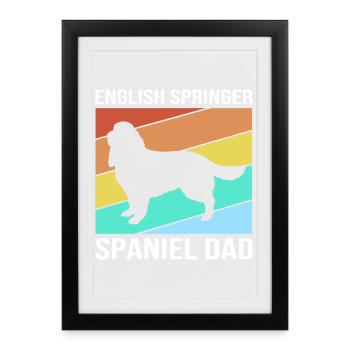 Springer Spaniel - Gerahmtes Poster (27 × 37 cm) - Schwarz - Vorne