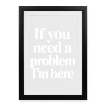 Lustiger Statement Spruch - Gerahmtes Poster (27 × 37 cm) - Schwarz - Vorne