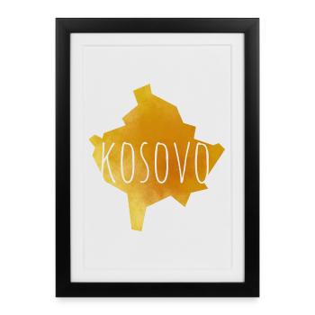 kosovo - Affiche encadrée (27 × 37 cm) - noir - Devant