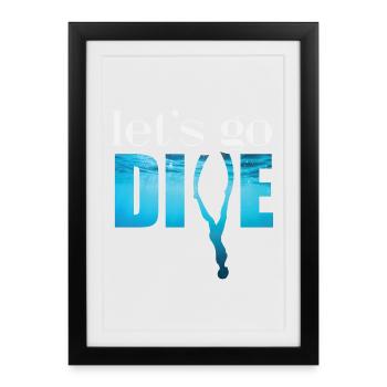 permet d’aller plonger - Affiche encadrée (27 × 37 cm) - noir - Devant
