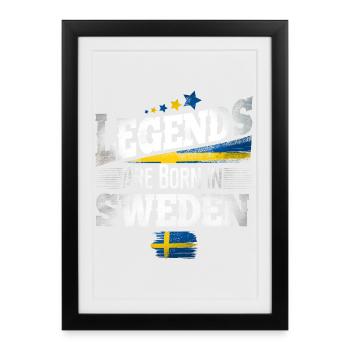 Légendes de la Suède - Affiche encadrée (27 × 37 cm) - noir - Devant