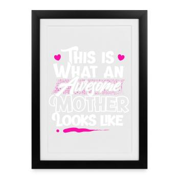 Mom mother - Framed poster (27 × 37 cm) - black - Front