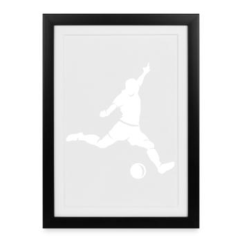 Soccer Player Goal Shot Sport Symbol Club - Framed poster (27 × 37 cm) - black - Front