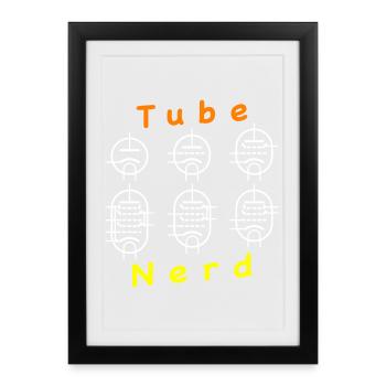 Vacuum Tube Nerd - Framed poster (27 × 37 cm) - black - Front