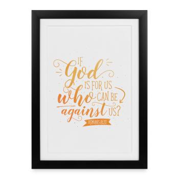 Si Dieu est pour nous - Affiche encadrée (27 × 37 cm) - noir - Devant