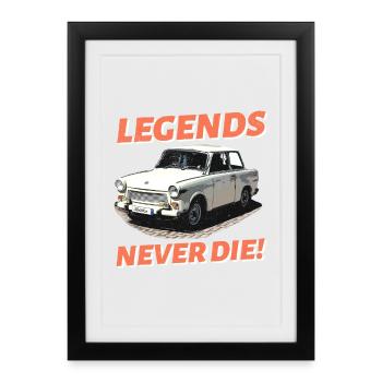 Les légendes ne meurent jamais - Affiche encadrée (27 × 37 cm) - noir - Devant