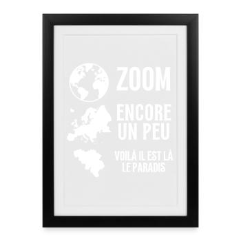 Belgique, je suis Belge, fierté Belge - Affiche encadrée (27 × 37 cm) - noir - Devant