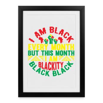 Black Excellence Monthly Celebrations - Framed poster (27 × 37 cm) - black - Front