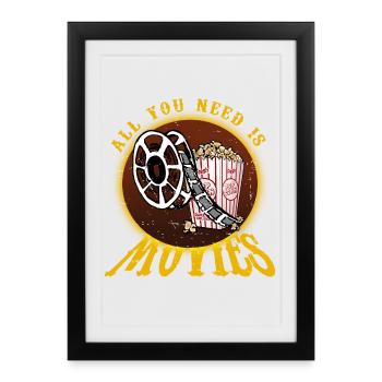 Movies Fan - Framed poster (27 × 37 cm) - black - Front