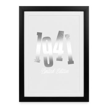 1941 Born birthday Year of construction - Framed poster (27 × 37 cm) - black - Front