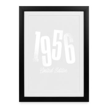 1956 Année de naissance Année de naissance - Affiche encadrée (27 × 37 cm) - noir - Devant
