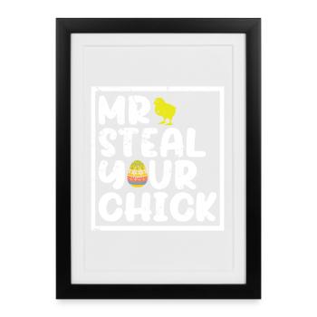 Monsieur Volez votre fille - Affiche encadrée (27 × 37 cm) - noir - Devant