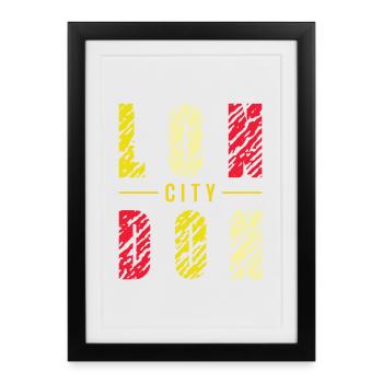 Londres - Affiche encadrée (27 × 37 cm) - noir - Devant