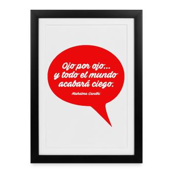 Œil pour œil - Affiche encadrée (27 × 37 cm) - noir - Devant