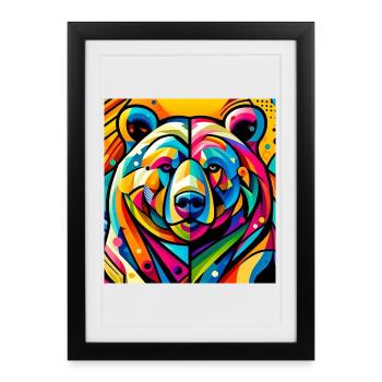 Bear - Framed poster (27 × 37 cm) - black - Front