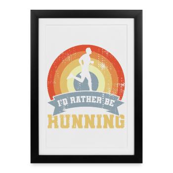 Runner's Quote Vintage Look - Framed poster (27 × 37 cm) - black - Front