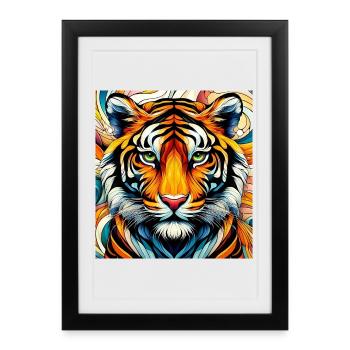 Tiger - Framed poster (27 × 37 cm) - black - Front