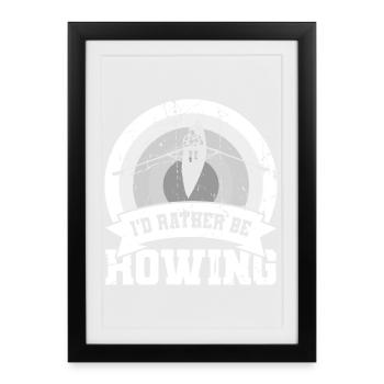 Je préfère ramer - Affiche encadrée (27 × 37 cm) - noir - Devant