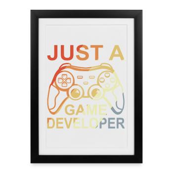 Game Developer - Framed poster (27 × 37 cm) - black - Front