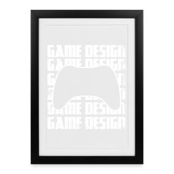 Concepteur de jeux - Affiche encadrée (27 × 37 cm) - noir - Devant