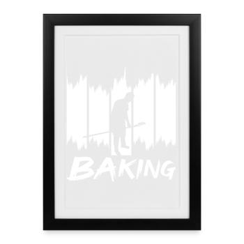 Fun Baking - Framed poster (27 × 37 cm) - black - Front