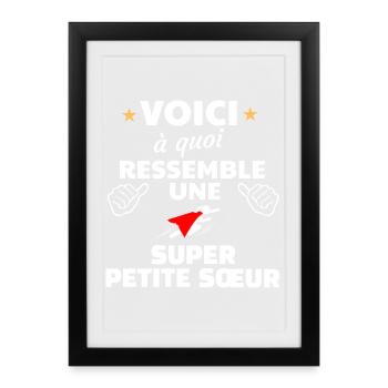 Humour Fraternel Illustration Motivante - Affiche encadrée (27 × 37 cm) - noir - Devant