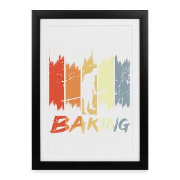 Cuisson rétro - Affiche encadrée (27 × 37 cm) - noir - Devant