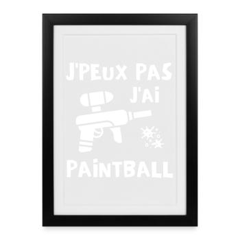 paintball, fan de paintball - Affiche encadrée (27 × 37 cm) - noir - Devant