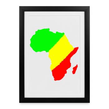 afrique - Affiche encadrée (27 × 37 cm) - noir - Devant