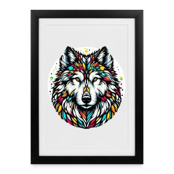 Wolf - Framed poster (27 × 37 cm) - black - Front