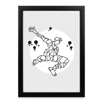 Sport - white - Framed poster (27 × 37 cm) - black - Front