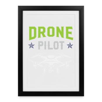 Drone Pilot - Framed poster (27 × 37 cm) - black - Front