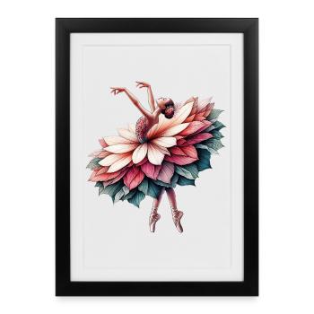 Ballet dancer with tutu - Framed poster (27 × 37 cm) - black - Front