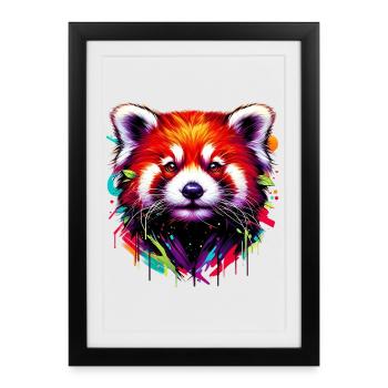 Red panda - Framed poster (27 × 37 cm) - black - Front
