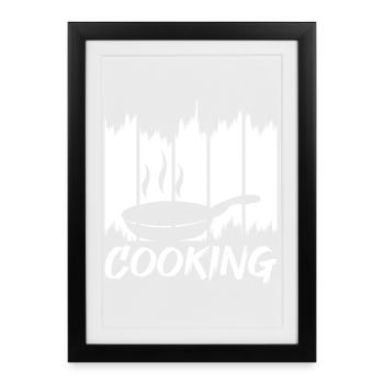 Fun cooking - Framed poster (27 × 37 cm) - black - Front
