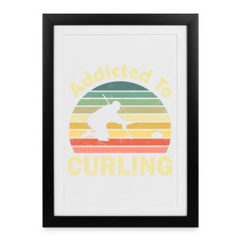 Curling - Framed poster (27 × 37 cm) - black - Front