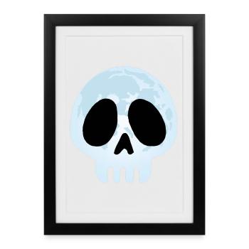 Crâne de la lune - Affiche encadrée (27 × 37 cm) - noir - Devant