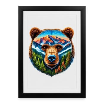 Ours - Affiche encadrée (27 × 37 cm) - noir - Devant