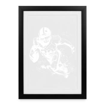 Football player - Framed poster (27 × 37 cm) - black - Front