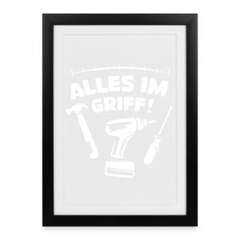 Everything under control - craftsmen and caretakers - Framed poster (27 × 37 cm) - black - Front