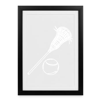 Lacrosse Sketch - Framed poster (27 × 37 cm) - black - Front