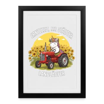 Harvest Time Landläufer - Framed poster (27 × 37 cm) - black - Front
