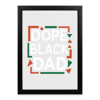 Bold Black Dad Graphic Design T-Shirt - Framed poster (27 × 37 cm) - black - Front