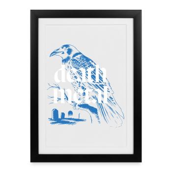 Illustration du corbeau Death Metal - Affiche encadrée (27 × 37 cm) - noir - Devant